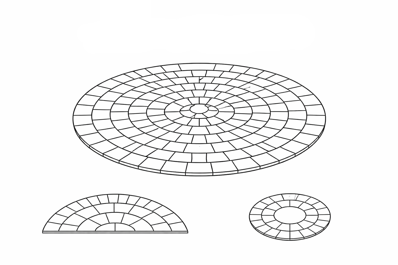 Circular feature block paving Cheshire