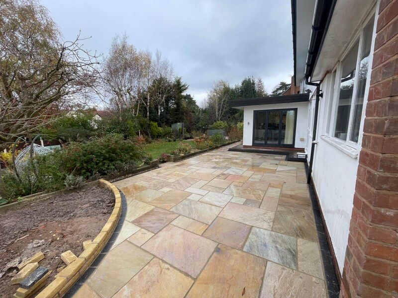 Natural Sandstone Patio Installation Cheshire