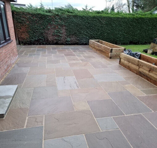Natural stone patio Chester